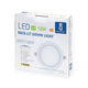 Outlet: LED E6 Bakbelyst Innbyggingsspot, 12W, 4000K, Ø145-155mm, Rund - For Innbygging