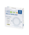 Outlet: LED E6 Bakbelyst Innbyggingsspot, 12W, 4000K, Ø145-155mm, Rund - For Innbygging