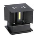 V-Tac 12W LED svart vegglampe - Firkantet, justerbar spredning, IP65 utendørs, 230V, inkl. lyskilde