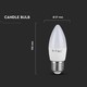 Restsalg: V-Tac 5,5W LED stearinlys pære - Samsung LED chip, 200 grader, E27