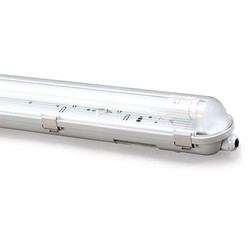 Uten LED - Lysrør armatur IP65 T8 LED armatur - Til 2x 150 cm LED rør, IP65 vanntett, Gjennomtrådet