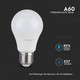 V-Tac 12W LED pære - Dimbar, Samsung LED chip, A60, E27