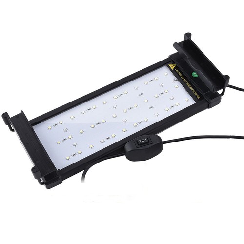 26-50 cm akvarie armatur - 6W LED, hvit/blå, justerbar