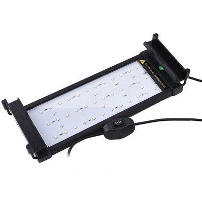 48-70 cm akvarie armatur - 11W LED, hvit/blå, justerbar