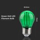 V-Tac 2W Farget LED kronepære - Grønn, Karbon filamenter, E27