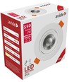 7W LED downlight - Hull: Ø7,6 cm, Mål: Ø9 cm, innebygd driver, 230V