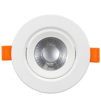 7W LED downlight - Hull: Ø8 cm, Mål: Ø10 cm, innebygd driver, 230V