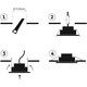 7W LED downlight - Hull: Ø7,6 cm, Mål: Ø9 cm, innebygd driver, 230V