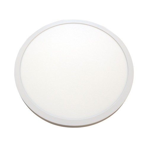 Outlet: Ø60 LED rundt panel, 40W - Høyde: 4cm, hvit kant, inkl. lyskilde