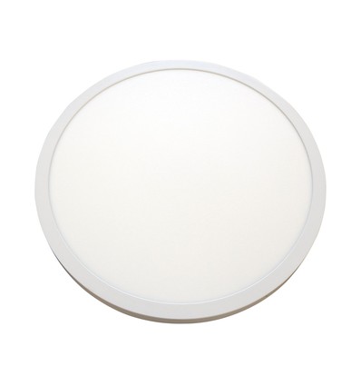 Outlet: Ø60 LED rundt panel, 40W - Høyde: 4cm, hvit kant, inkl. lyskilde
