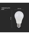 10 stk E27 9W LED-pære - 200 grader