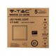 V-Tac 60x60 LED panel - 45W, UGR19, 3600lm, Samsung LED chip, hvit kant