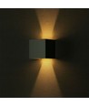 12W LED vegglampe - IP65 utendørs, grå, firkantet, justerbar spredning, inkl. lyskilde