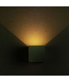 12W LED vegglampe - IP65 utendørs, grå, firkantet, justerbar spredning, inkl. lyskilde