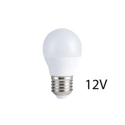 E27 vanlig LED 4W LED pære - G45, E27, 12V