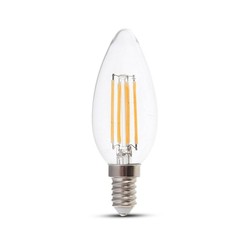 E14 LED V-Tac 6W LED stearinlys pære - Karbon filamenter, E14