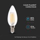 V-Tac 6W LED stearinlys pære - Karbon filamenter, E14