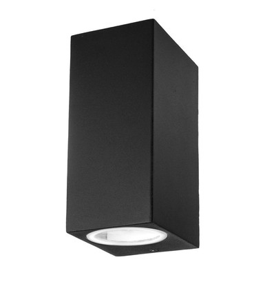 GU10 Vegglampe med opp/ned lys - IP44 utendørs, uten lyskilde