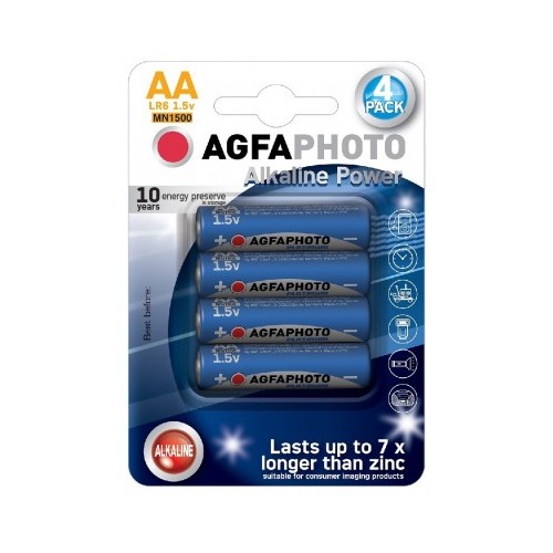 AA 4-pak AgfaPhoto batteri - Alkaline, 1,5V