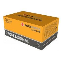 Batterier AA 40-pak AgfaPhoto Professional batteri - Alkaline, 1,5V
