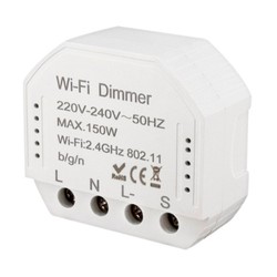 Elprodukter WifiDimmer150 - 150W LED dimmer, kip-tryk/push dim, korrespondanse, til innbygging