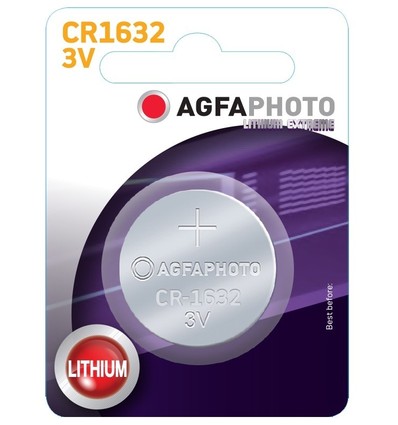 1 stk AgfaPhoto Lithium knappebatteri - CR1632, 3V