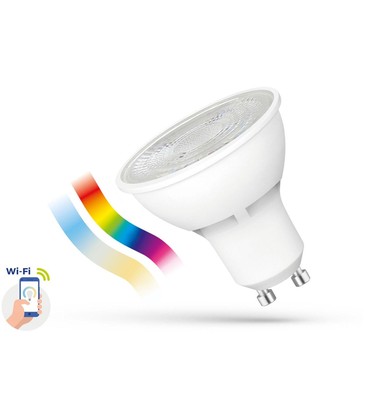 5W Smart Home LED pære - Tuya/Smart Life, Google Home, Amazon Alexa kompatibel, GU10