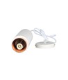Outlet: V-Tac moderne pendellampe - Hvit med rosegull, Ø8 cm, GU10