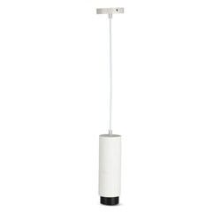LED pendel V-Tac moderne pendellampe - Hvit med svart, Ø8 cm, GU10