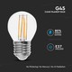 V-Tac 6W LED kronepære - G45, Karbon filamenter, E27