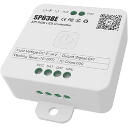 RGBIC LED strip tilbehør 12V/24V RGBIC kontroller med fjernkontroll - RF trådløs, slim fjernbetjening, IP65 og IP68 RGBIC