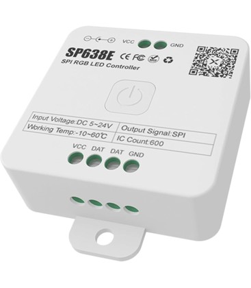 RGBIC kontroller med fjernkontroll - RF trådløs, slim fjernbetjening, IP65 og IP68 RGBIC