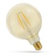 E27 2W LED globepære - Kultråd, 12,5 cm, ravfarget glass, ekstra varm