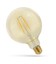 2W LED globepære - Karbon filamenter, 12,5 cm, rav farget glas, ekstra varm, E27