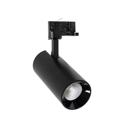 25W 3-faset RA80 skinnespot - Sort, to spredningsgrader