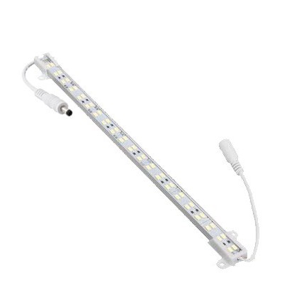 1 meter vanntett akvarie aluprofil - 24V, 16W LED, 10000K, IP65, med plugg