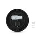 V-Tac 12W LED svart vegglamper - Rund, IP65 utendørs, 230V, inkl. lyskilde