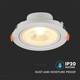 Restsalg: V-Tac 7W LED spotlight - Hull: Ø7,5 cm, Mål: Ø9,1 cm, 4,6 cm høy, 230V