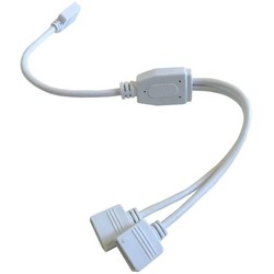 RGB+W LED strip tilbehør RGB+WW kabel 2-veis splitter - 12/24V, hvit