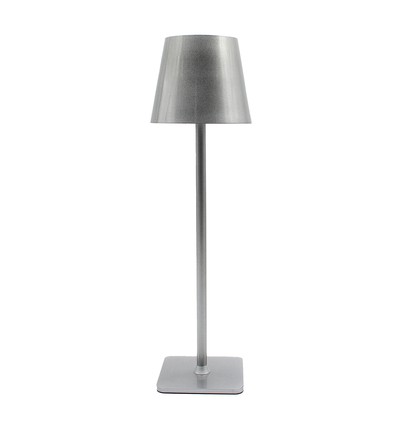 Oppladbar LED bordlampe Innendørs/utendørs - Sølv, berøringsdimbar, CCT, IP54 utendørs