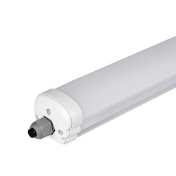 LED lysrør & armatur V-Tac vanntett 36W komplett LED armatur - 120 cm, 120lm/W, Samsung LED chip, gjennomgangskobling, IP65, 230V