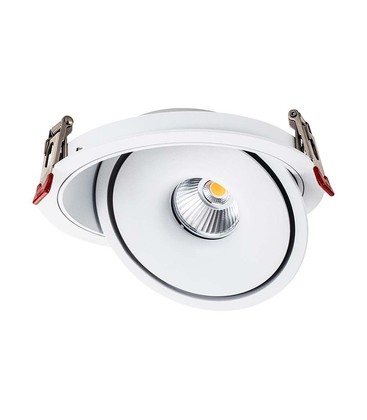 V-Tac 20W downlight, CCT - 3 lysfarger, Hull: Ø15 cm, Mål: Ø16,5 cm, 3i1, RA90, hvit kant, 230V