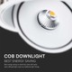 V-Tac 30W downlight, CCT - 3 lysfarger, Hull: Ø18 cm, Mål: Ø20 cm, 3i1, RA90, hvit kant, 230V