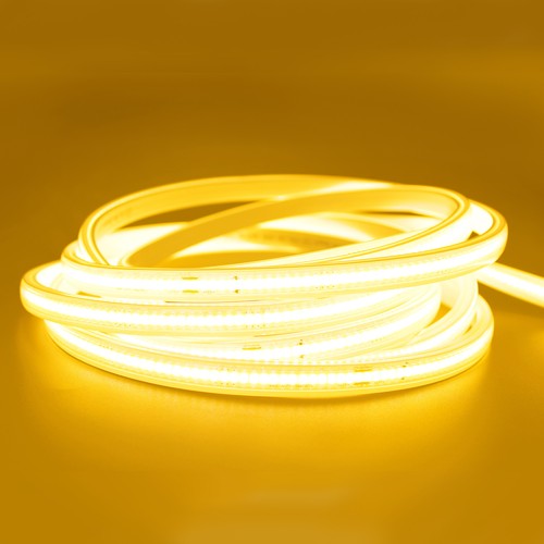 5 m.vanntett COB LED strip - 230V, IP67, 360 LED, 10W/m, kan kuttes hver 50cm