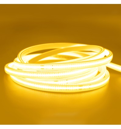 5 m.vanntett COB LED strip - 230V, IP67, 360 LED, 10W/m, kan kuttes hver 50cm