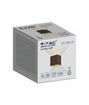 11W LED vegglampe - IP65 utendørs, firkantet, justerbar spredning, inkl. lyskilde, corten