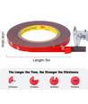 3M Dobbelsidig tape 8mm - til strips, 5 meter rull