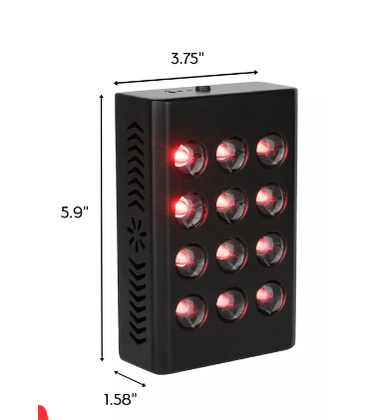 Vitality PRO 60 Rødlysterapilampe - panel 10W, svart