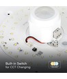 12W LED sensorlampe - IP20 innendørs, CCT, Samsung LED chip, PIR sensor, inkl. lyskilde