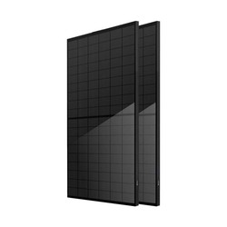 Løse solcellepaneler 400W Tier 1 Helsvart solcellepanel mono - Sort-i-svart helsvart, half-cut panel v/6 stk.